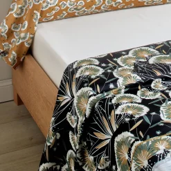 Drap plat satin FLOREA Ambre