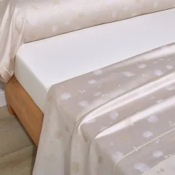 Drap plat satin jacquard KYOTO Chanvre