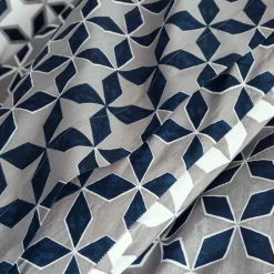 Drap plat THIBAULT micro-motifs gris