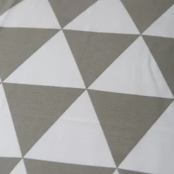 Drap-housse coton LORENZ - gris/blanc