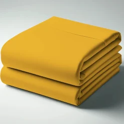 Drap-housse coton TERTIO® - Curry