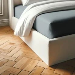 Drap-housse coton TERTIO® - Gris Perle