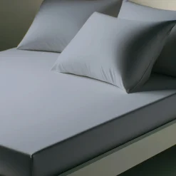Drap-housse coton TERTIO® - Bleu Orage