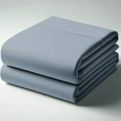 Drap-housse coton TERTIO® - Bleu Orage