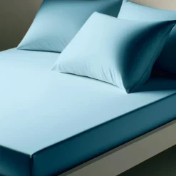 Drap-housse coton TERTIO® - Bleu Lagon