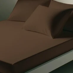 Drap-housse coton TERTIO® - Chocolat