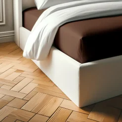 Drap-housse coton TERTIO® - Chocolat
