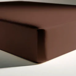 Drap-housse coton TERTIO® - Chocolat