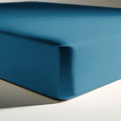 Drap-housse coton TERTIO® - Bleu Canard