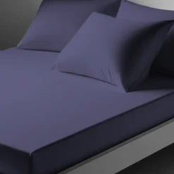 Drap-housse coton TERTIO® - Bleu Indigo