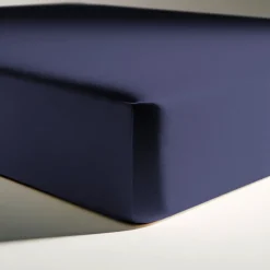 Drap-housse coton TERTIO® - Bleu Indigo