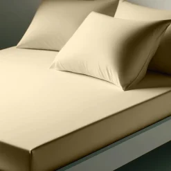 Drap-housse coton TERTIO® - Beige Ficelle