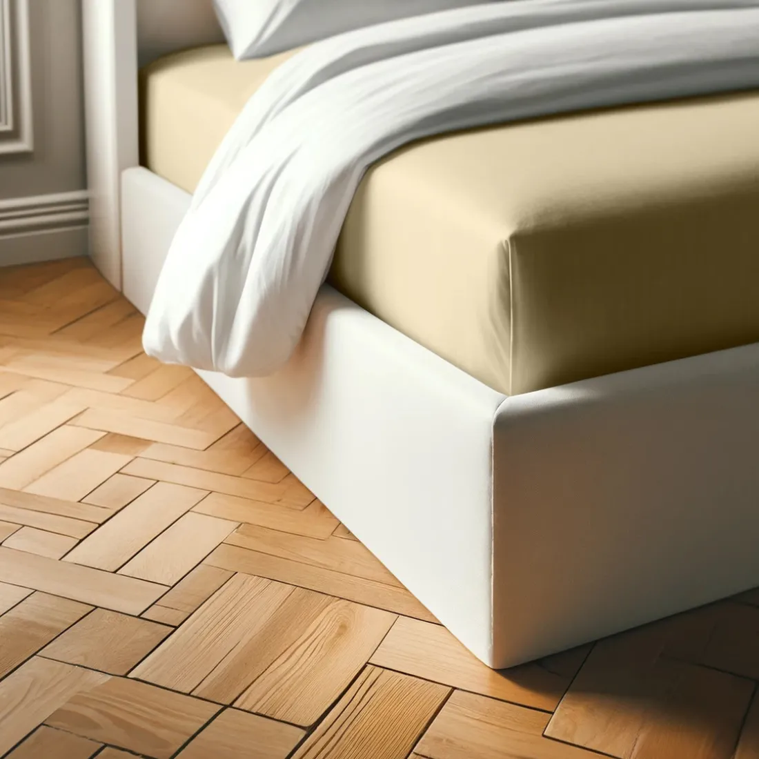 Drap-housse coton TERTIO® - Beige Ficelle