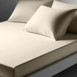 Drap-housse coton TERTIO® - Gris Galet