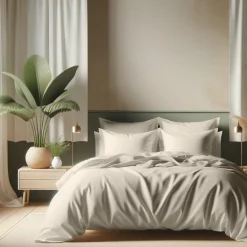 Drap-housse coton TERTIO® - Gris Galet