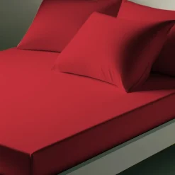 Drap-housse coton TERTIO® - Rouge Carmin