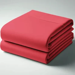 Drap-housse coton TERTIO® - Rouge Carmin