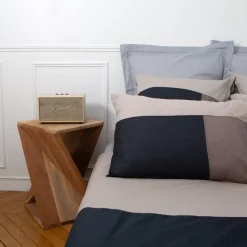 Drap-housse coton TRIO - noir