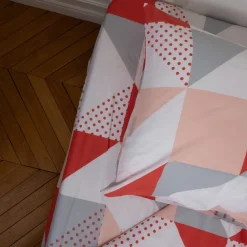 Drap-housse en coton TRIGONE - Rose