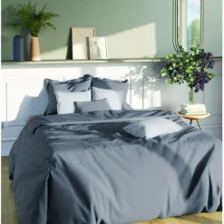 Drap-housse grand bonnet coton TERTIO® -Bleu orage