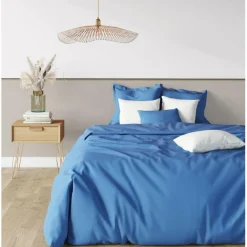 Drap-housse grand bonnet coton TERTIO® - Bleu Azur