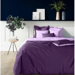 Drap-housse grand bonnet coton TERTIO® - Violet