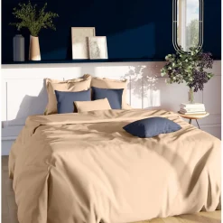 Drap-housse grand bonnet coton TERTIO® -beige rosé