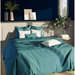 Drap-housse grand bonnet coton TERTIO® - Vert Émeraude