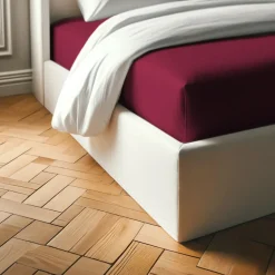 Drap-housse percale coton TERTIO® - bordeaux