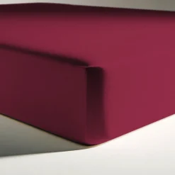 Drap-housse percale coton TERTIO® - bordeaux