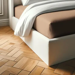 Drap-housse Percale De Coton TERTIO® - beige rosé