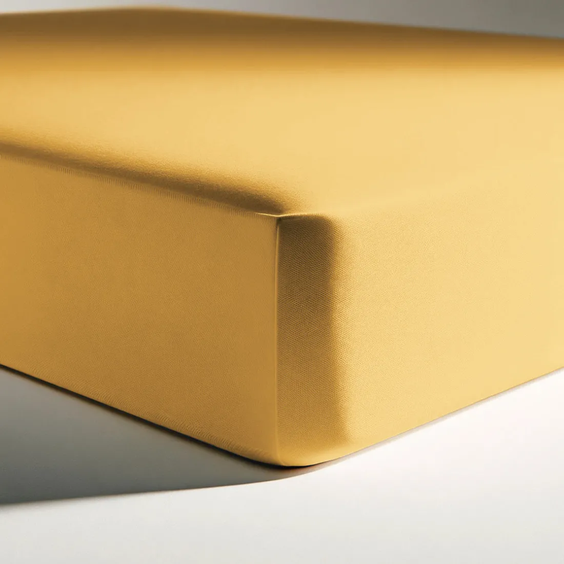 Drap-housse polycoton TERTIO® - Jaune Moutarde