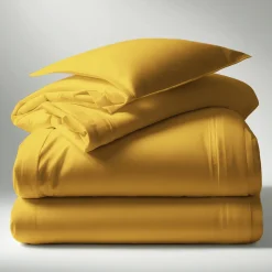 Drap-housse polycoton TERTIO® - Jaune Moutarde