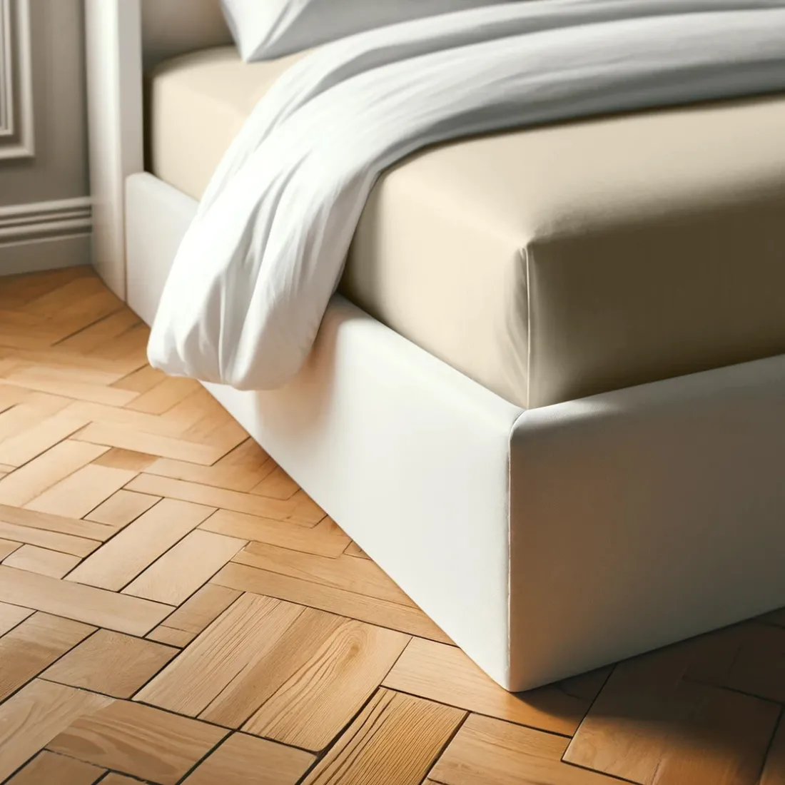 Drap-housse polycoton TERTIO® - Beige Ficelle