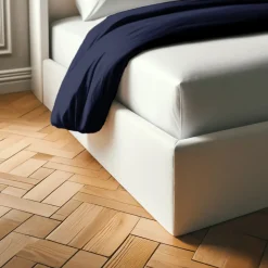 Drap-housse polycoton TERTIO® - Bleu Indigo