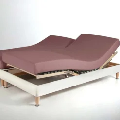 Drap-housse sommier articulé coton TERTIO® - Chocolat