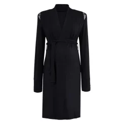 Déshabillé maternité noir Cache Coeur Lingerie en viscose