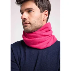 Echarpe etole unisexe en cachemire fuchsia