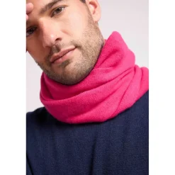 Echarpe etole unisexe en cachemire fuchsia