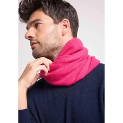 Echarpe etole unisexe en cachemire fuchsia
