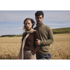 Echarpe etole unisexe en cachemire new beige creme