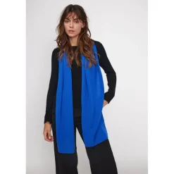 Echarpe etole unisexe en cachemire bleu flashy