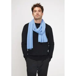 Echarpe etole unisexe en cachemire bleu ciel