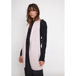 Echarpe etole unisexe en cachemire rose perle