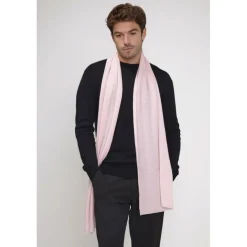 Echarpe etole unisexe en cachemire rose perle