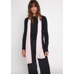 Echarpe etole unisexe en cachemire rose perle