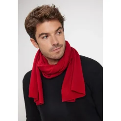 Echarpe etole unisexe en cachemire rouge