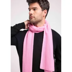 Echarpe etole unisexe en cachemire rose