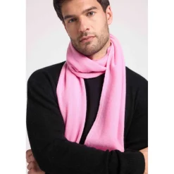 Echarpe etole unisexe en cachemire rose