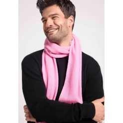 Echarpe etole unisexe en cachemire rose